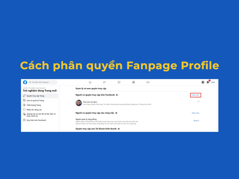 Cach phan quyen Fanpage Profile