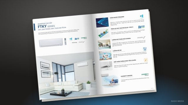Ấn phẩm Điều hòa Daikin do Sago Media thiết kế