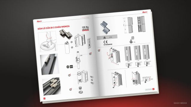 Ấn phẩm Tay nắm cửa Fapim do Sago Media thiết kế