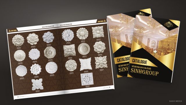Ấn phẩm Phào chỉ SinhGroup do Sago Media thiết kế