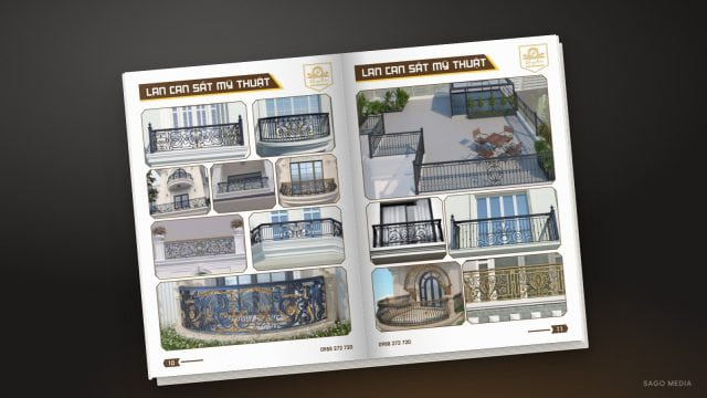 Sắt mỹ thuật Quang Đức Ấn phẩm Sắt mỹ thuật Quang Đức do Sago Media thiết kế
