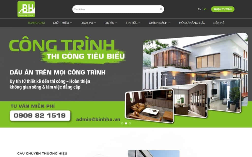 Bình Hà — giao diện website
