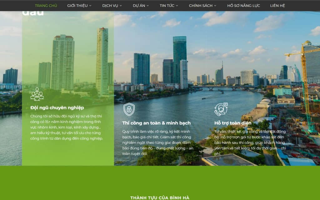 Bình Hà — giao diện website