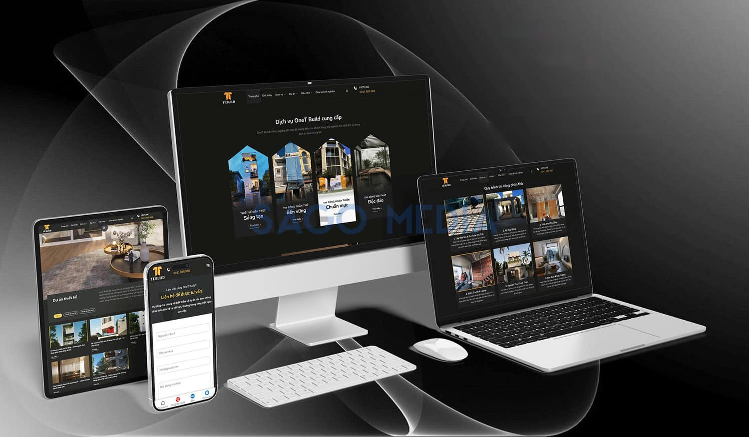Website 1T Build do Sago Media thiết kế