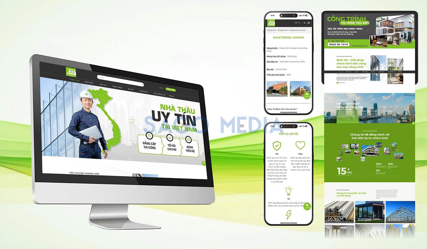 Website Bình Hà do Sago Media thiết kế