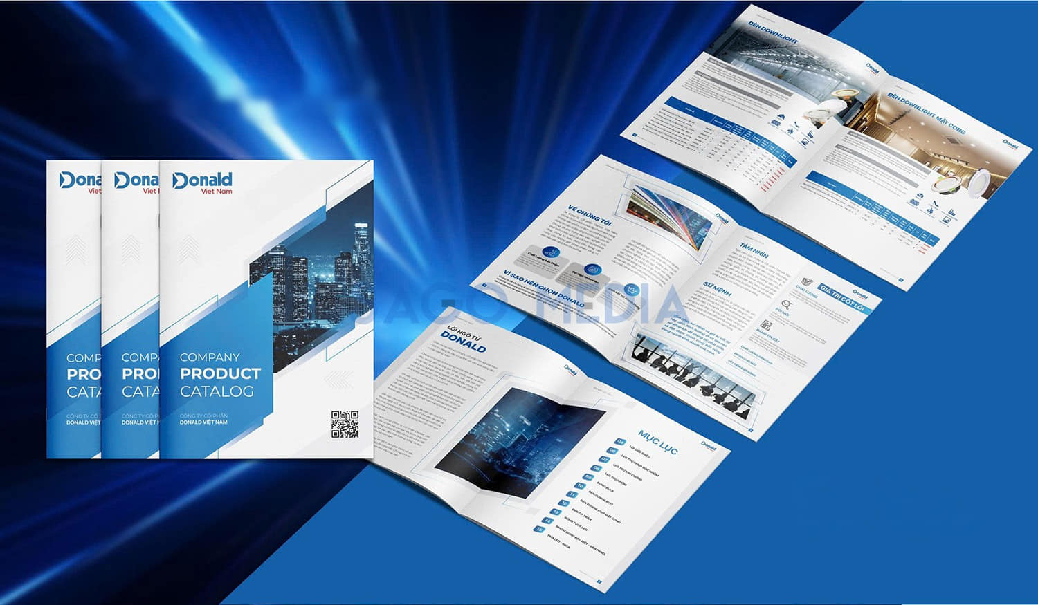 Catalogue Đèn chiếu sáng Donald do Sago Media thiết kế