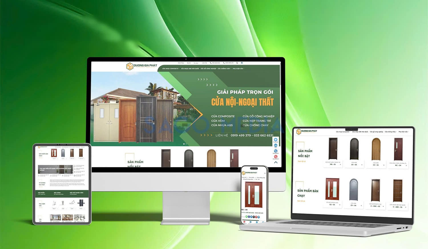 Website Dương Gia Phát do Sago Media thiết kế