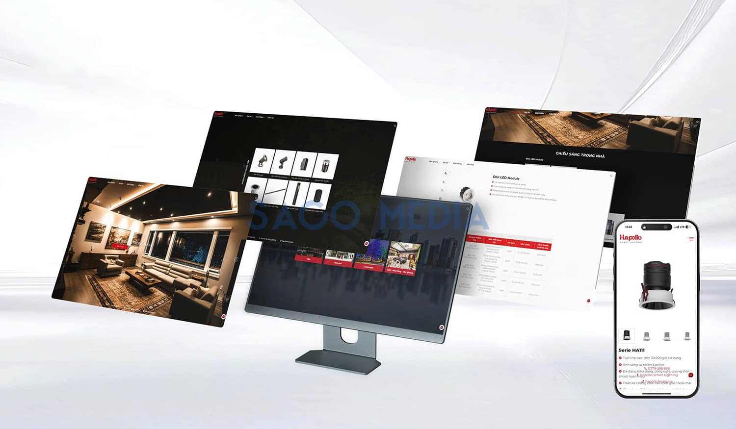 Website Hapollo do Sago Media thiết kế