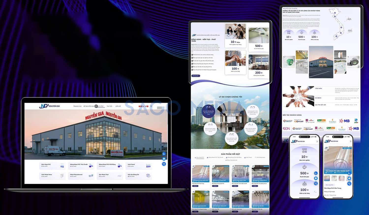 Website Nguyễn Gia Plastic do Sago Media thiết kế