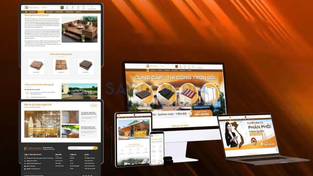 Website Nhựa giả gỗ Tân Á do Sago Media thiết kế