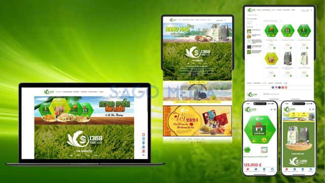 Website Rong Biển 1368 do Sago Media thiết kế