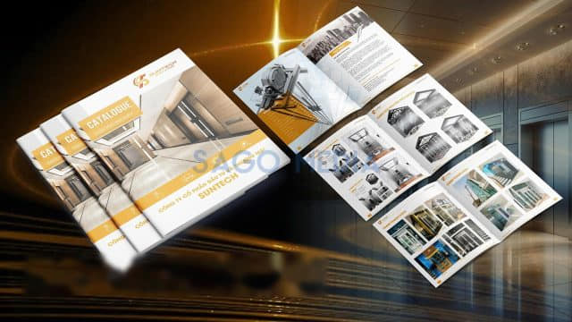 Catalogue Thang máy Suntech do Sago Media thiết kế