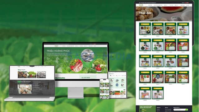 Website THP Catering do Sago Media thiết kế