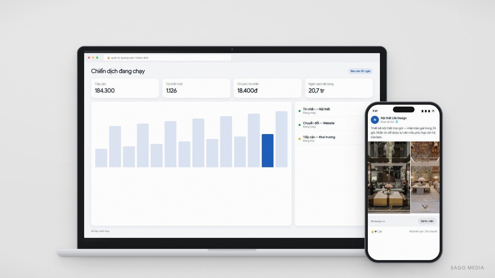 Quảng cáo Facebook Ads tại Đà Nẵng Dịch vụ Quảng cáo Facebook Ads của Sago Media