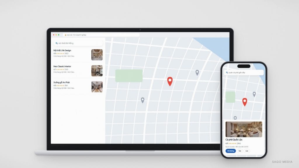 Dịch vụ SEO Google Map của Sago Media