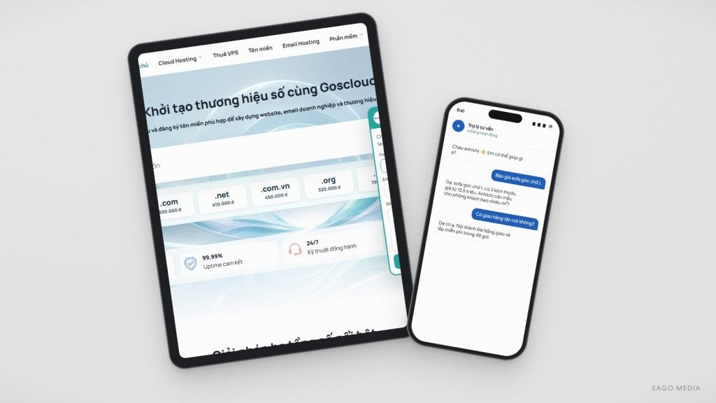 Tích hợp chat bot vào website Hình ảnh Chatbot AI GosChat 3