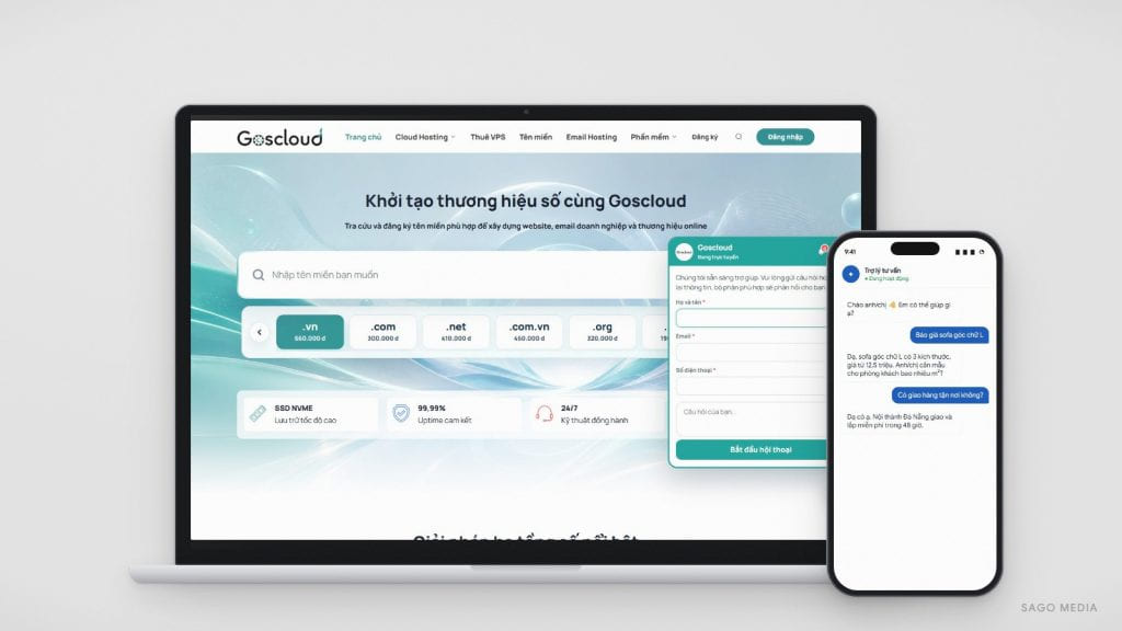 Dịch vụ Chatbot AI GosChat của Sago Media