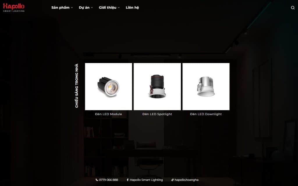 Hapollo — giao diện website