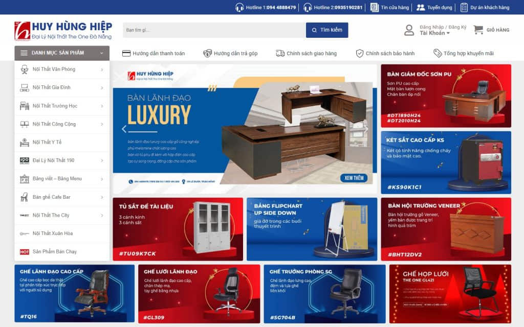Huy Hùng Hiệp — giao diện website