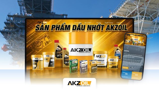 Website Akzoil do Sago Media thiết kế