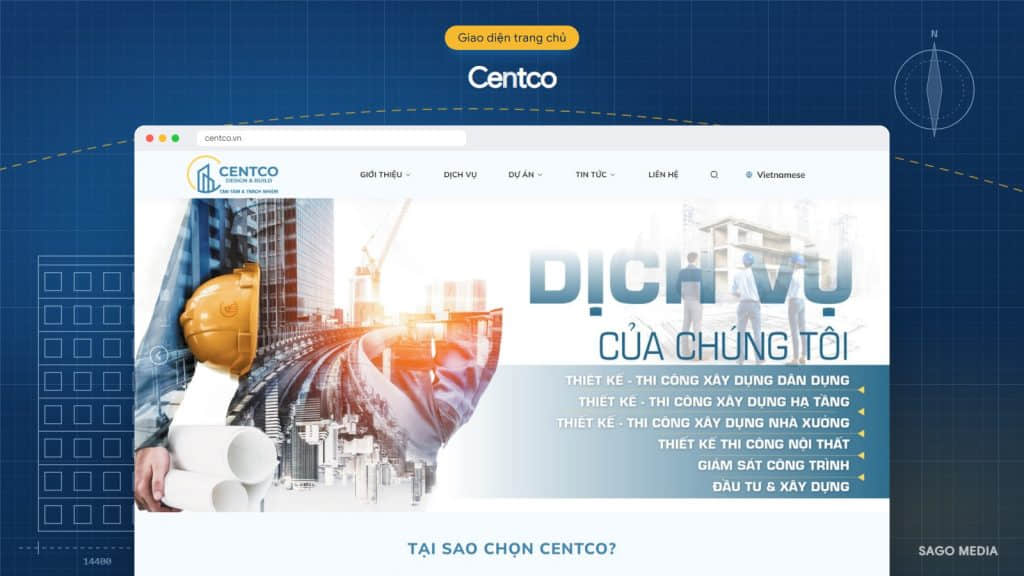 Centco — giao diện website