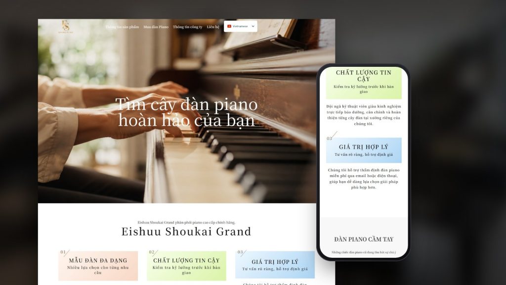 Eishuu Shoukai Grand — giao diện website