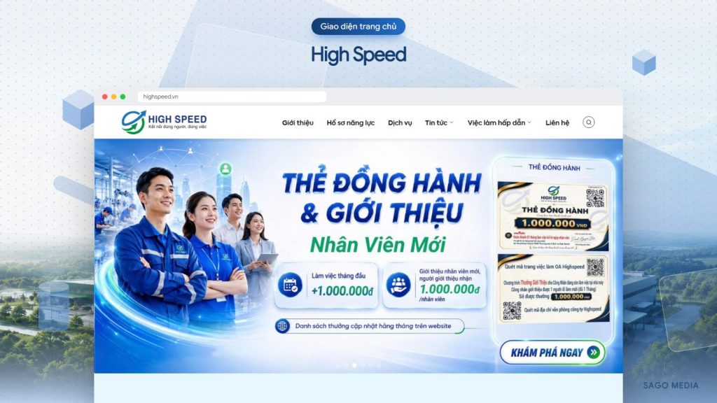 High Speed — giao diện website