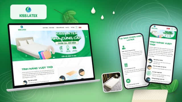 Website Kiss Latex do Sago Media thiết kế