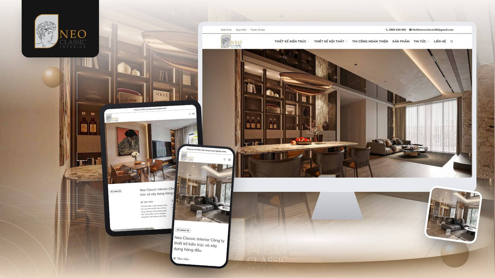 Website Neo Classic Interior do Sago Media thiết kế