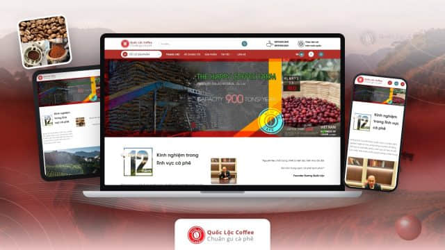 Website Quốc Lộc Coffee do Sago Media thiết kế