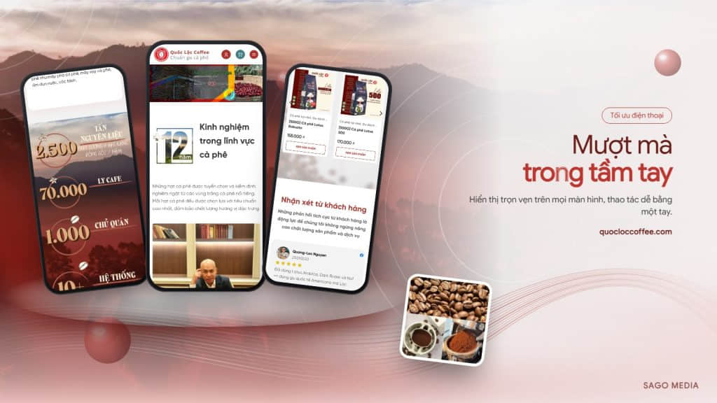 Quốc Lộc Coffee — giao diện website