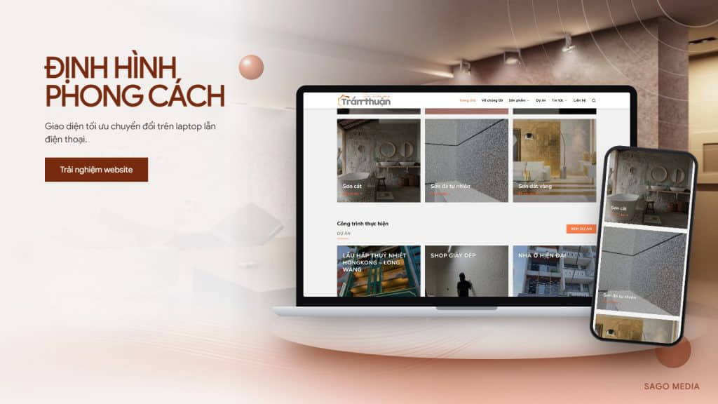 Sơn hiệu ứng Trần Thuận — giao diện website