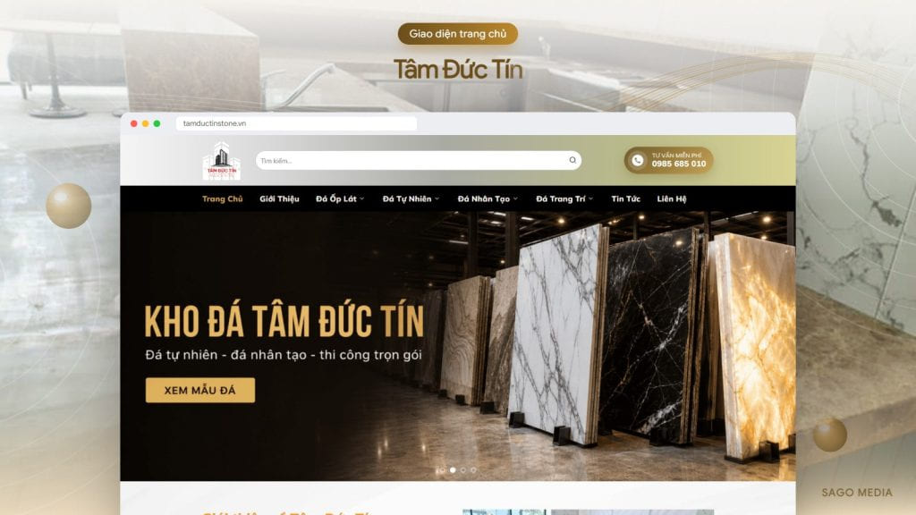 Tâm Đức Tín — giao diện website