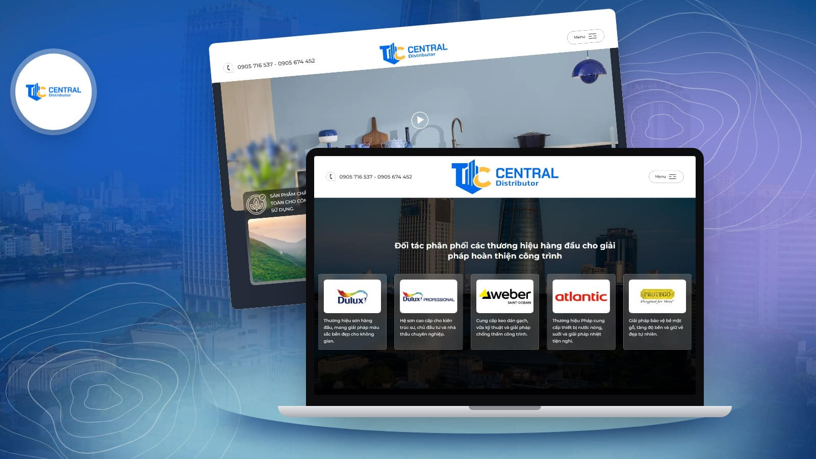 Website TC Central do Sago Media thiết kế