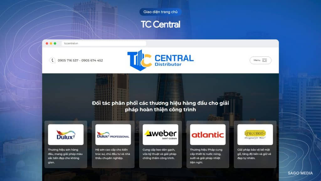 TC Central — giao diện website