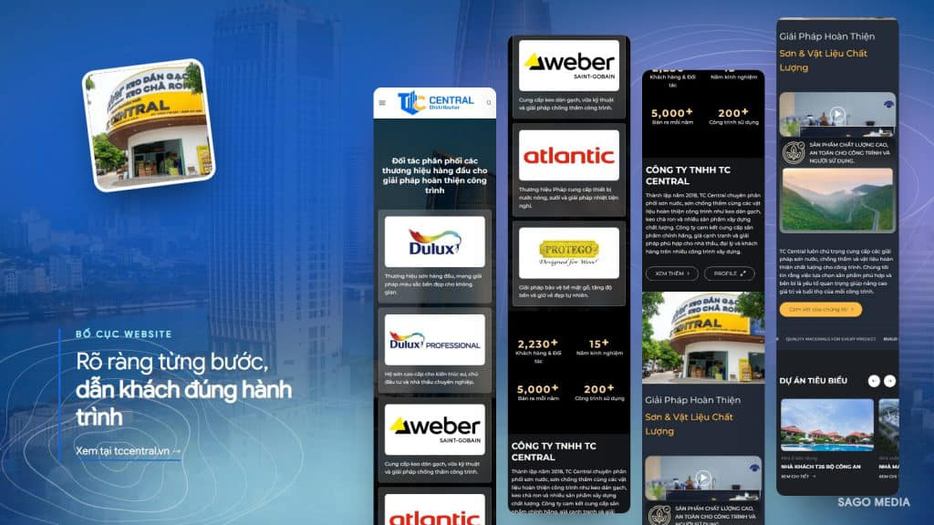 TC Central — giao diện website