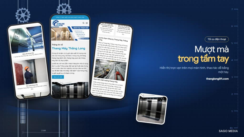 Thang máy Thăng Long — giao diện website