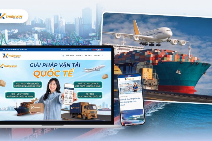 Website Thiên Kim Logistics do Sago Media thiết kế