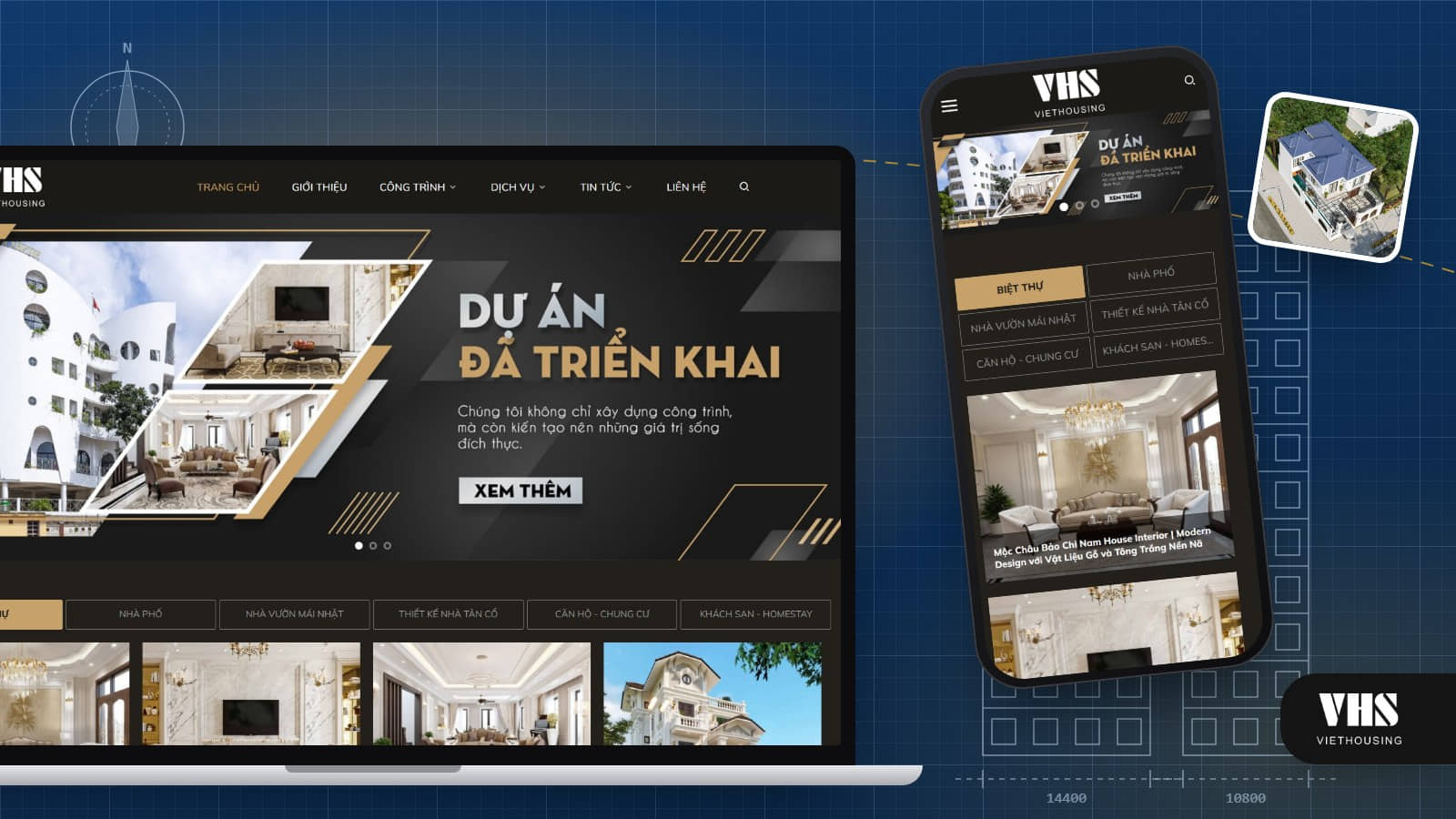 Website VietHousing do Sago Media thiết kế