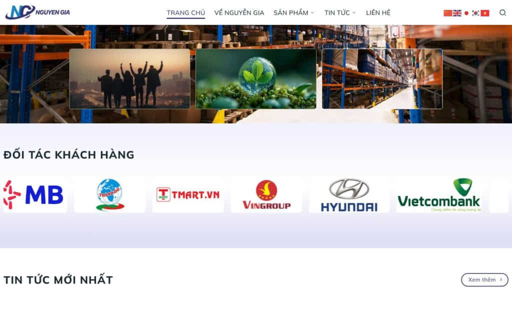 Nguyễn Gia Plastic — giao diện website