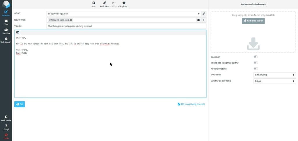 Hướng dẫn sử dụng Roundcube Webmail cho email theo tên miền Hướng dẫn sử dụng Roundcube Webmail cho email theo tên miền