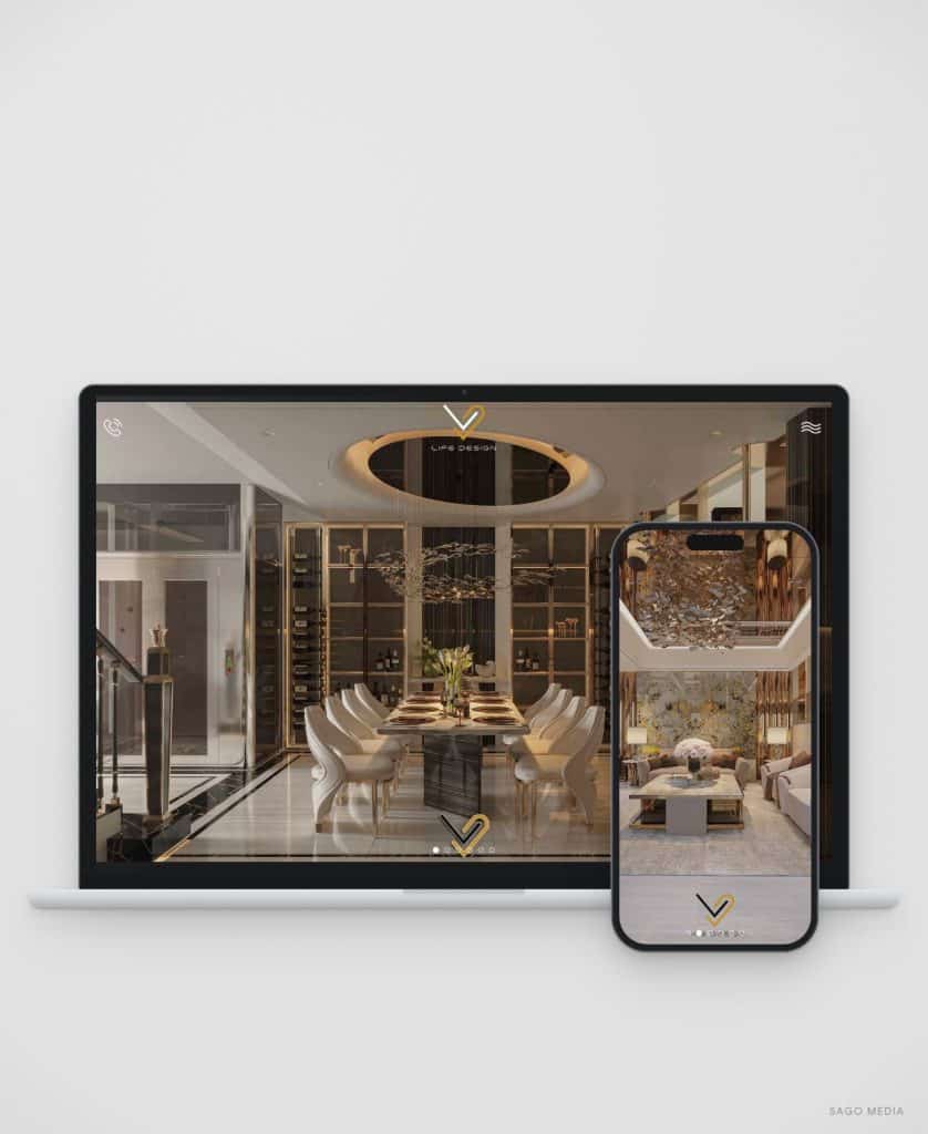 Trang chủ Website Life Design do Sago Media thiết kế