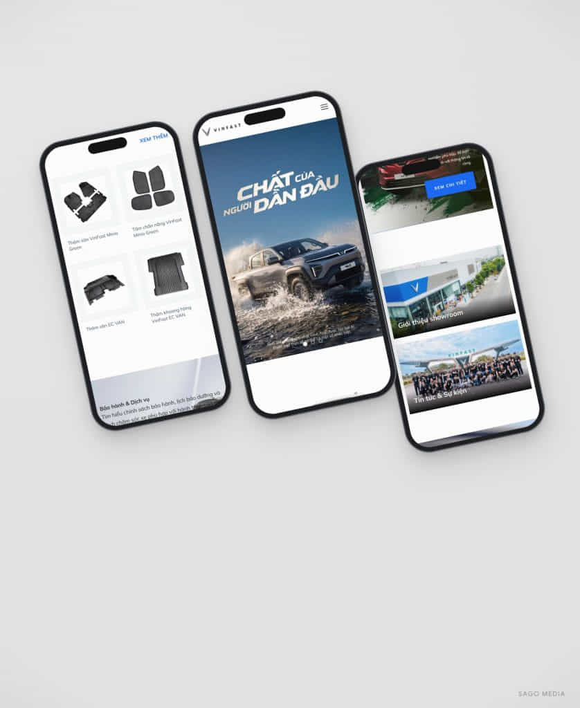 Trang chủ Website VinFast Đà Nẵng trên điện thoại